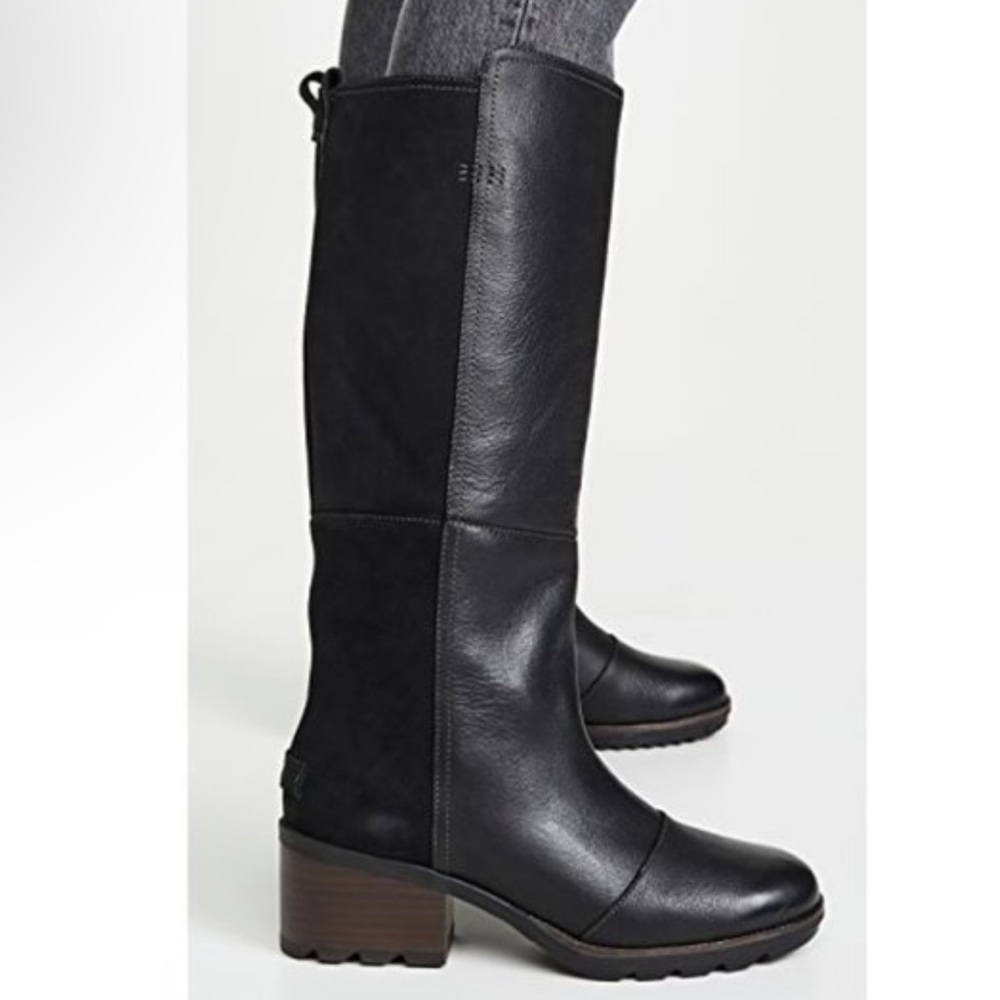 Sorel Cate Tall Black waterproof boots sz 10